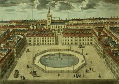 Piazza St. James, per il Survey of London di Stow, pub. 1754 da English School